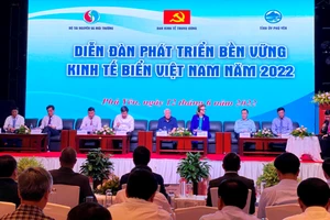Tọa đàm tại diễn đàn Phát triển bền vững Kinh tế biển Việt Nam năm 2022. Ảnh: Báo Phú Yên