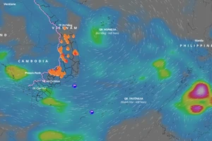 Một vùng áp thấp giữa Biển Đông khả năng mạnh lên thành áp thấp nhiệt đới
