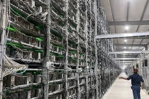 Cơ sở khai thác bitcoin Whinstone ở TP Rockdale, bang Texas (Mỹ)