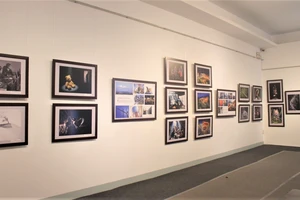 Các tác phẩm được triển lãm tại Bảo tàng Mỹ thuật TPHCM từ nay đến hết ngày 13-11. Ảnh: VOV