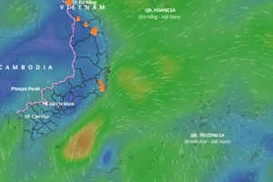 Vùng biển từ Ninh Thuận đến Cà Mau có gió mạnh cấp 6, giật cấp 7-8, sóng biển cao từ 2-3,5m, biển động. Ảnh: VNDMS