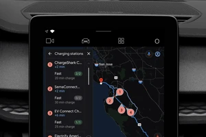 Ứng dụng trên Android Automotive hiển thị các trạm sạc EV tại California, Mỹ