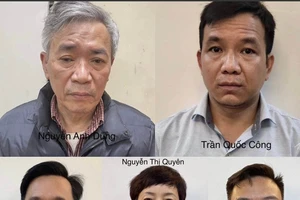 5 bị can Nguyễn Anh Dũng, Trần Quốc Công, Cao Việt Bách, Nguyễn Thị Quyên, Tạ Hải Anh