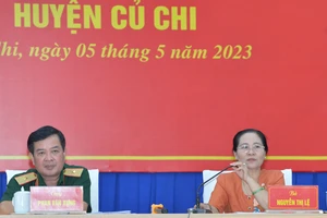 Tổ đại biểu Quốc hội TPHCM (đơn vị số 10) tiếp xúc cử tri huyện Củ Chi. Ảnh: CAO THĂNG 