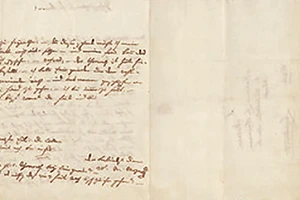 Bức thư dài 2 trang được Mozart viết trong mùa hè năm 1782