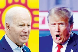 Hai ứng viên Joe Biden và Donald Trump bám sát nhau về tỷ lệ ủng hộ. Ảnh: CNN