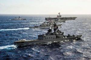 Nhật-Mỹ-Ấn sẽ tổ chức tập trận hải quân 3 bên tại vịnh Bengal vào tháng 7/2017. Ảnh: AP