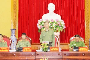 Thượng tướng Tô Lâm, Bộ trưởng Bộ Công an phát biểu tại hội nghị