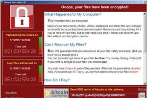 Một máy bị nhiễm mã độc WannaCry. Ảnh: REUTERS