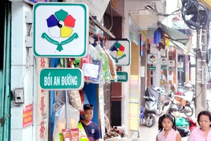 Một dãy cửa hàng bán thuốc tại phố Đông dược đường Lương Nhữ Học