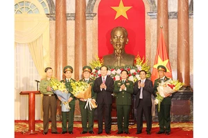 Chủ tịch nước Trần Đại Quang tại buổi lễ trao quyết định. Ảnh: VGP