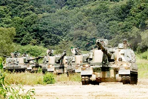 Binh sĩ Hàn Quốc tập trận trong ngày 4-9