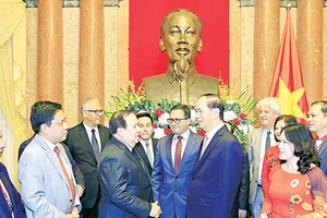 Chủ tịch nước Trần Đại Quang tiếp Đoàn lãnh đạo Hiệp hội Chữ thập đỏ - Trăng lưỡi liềm đỏ quốc tế
