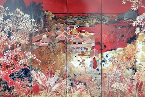 Tác phẩm Làng bản của họa sĩ Nguyễn Gia Trí được mua với giá cao tại phiên đấu giá