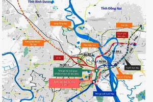 Bản đồ vị trí nghiên cứu kéo dài tuyến metro Bến Thành - Suối Tiên. Ảnh: BQL Đường sắt đô thị TPHCM