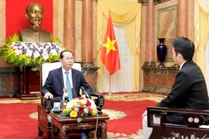 Chủ tịch nước Trần Đại Quang trả lời phỏng vấn truyền thông Nhật Bản