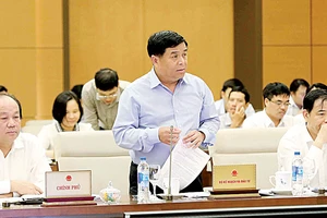 Bộ trưởng Bộ Kế hoạch và Đầu tư Nguyễn Chí Dũng phát biểu. Ảnh: TTXVN