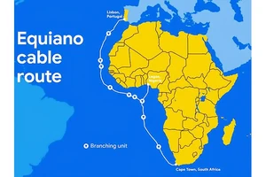 Tuyến cáp Equiano sẽ chạy từ Bồ Đào Nha xuống tới Nam Phi