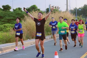 MC Phạm Anh tìm thấy nhiều năng lượng tích cực sau khi tham gia chạy bộ. Ảnh: NVCC