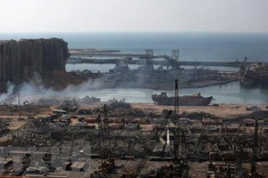 Cảnh đổ nát sau vụ nổ tại cảng Beirut, Liban, ngày 6-8-2020. Ảnh: TTXVN