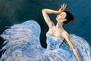 Bức tranh “Ballerina” của họa sĩ Lương Lưu Biên được đấu giá online để góp vào quỹ “Sài Gòn mình thương nhau”