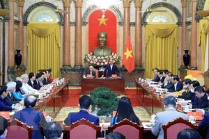 Chủ tịch nước Nguyễn Xuân Phúc phát biểu. Ảnh: TTXVN
