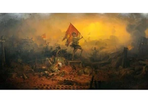 Bức tranh sơn dầu Điện Biên Phủ của họa sĩ Mai Duy Minh