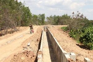 Đoạn kênh qua địa phận xã Ia Lốp, huyện Ea Súp