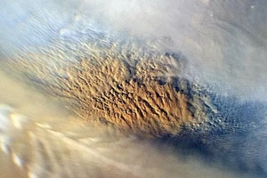 Một cơn lốc cát trên Sao Hỏa. Nguồn: NASA