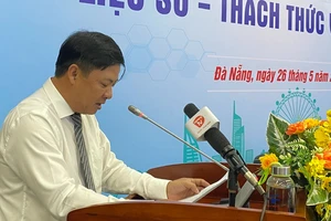 Phó Bí thư Thường trực Thành ủy, Chủ tịch HĐND TP Đà Nẵng Lương Nguyễn Minh Triết phát biểu tại hội thảo. Ảnh: PHẠM NGA