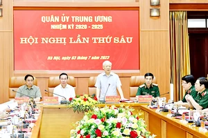 Tổng Bí thư Nguyễn Phú Trọng phát biểu kết luận hội nghị. Ảnh: VIẾT CHUNG