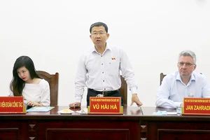  Ông Vũ Hải Hà, Phó Chủ nhiệm Ủy ban Đối ngoại của Quốc hội, phát biểu