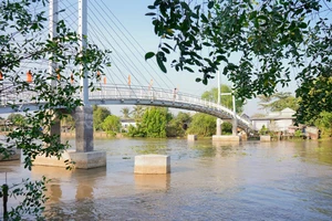 Chiếc cầu mới vững chắc vươn mình qua dòng kênh 28