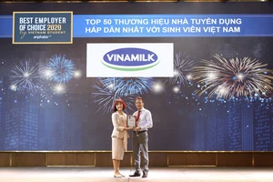 Vinamilk được bình chọn là một trong 50 thương hiệu nhà tuyển dụng hấp dẫn nhất đối với sinh viên Việt Nam 2020 