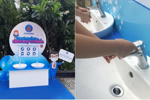Viglacera lắp đặt 10 trạm rửa tay tại các trường tiểu học