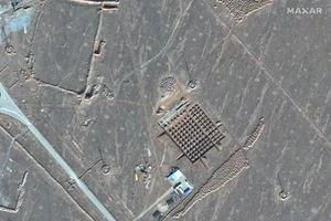 Hình ảnh vệ tinh về hoạt động xây dựng tại cơ sở hạt nhân Fordo của Iran. Ảnh: AP