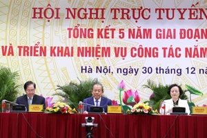 Phó Thủ tướng Thường trực Chính phủ Trương Hòa Bình dự và phát biểu chỉ đạo Hội nghị. Ảnh: VGP