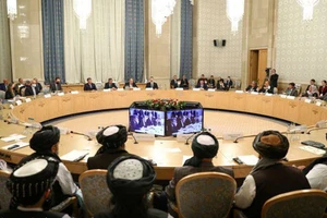 Hội nghị về tiến trình hòa bình Afghanistan tại Moscow ngày 18-3. Ảnh: REUTERS