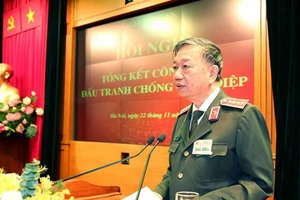 Bộ trưởng Tô Lâm phát biểu tại hội nghị. Ảnh: cand.com.vn
