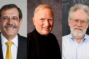 Chân dung các nhà khoa học nhận giải Nobel Vật lý 2022 (từ trái qua): Alain Aspect, John F. Clauser và Anton Zeilinger