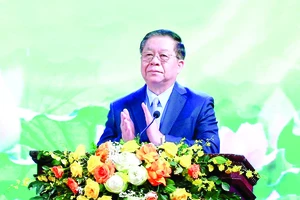 Trưởng Ban Tuyên giáo Trung ương Nguyễn Trọng Nghĩa phát biểu tại lễ kỷ niệm. Ảnh: TTXVN