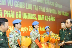 Việt Nam cử thêm 3 sĩ quan tham gia hoạt động gìn giữ hòa bình Liên hợp quốc