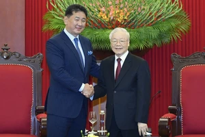 Tổng Bí thư Nguyễn Phú Trọng tiếp Tổng thống Mông Cổ Ukhnaagiin Khurelsukh