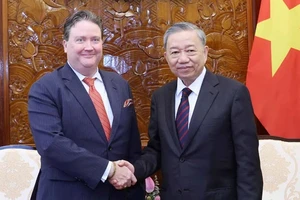 Chủ tịch nước Tô Lâm tiếp Đại sứ Hoa Kỳ tại Việt Nam Marc Evans Knapper. Ảnh: TTXVN