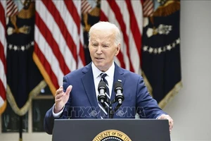 Tổng thống Mỹ Joe Biden phát biểu tại Washington ngày 14-5-2024. Ảnh: Kyodo/TTXVN