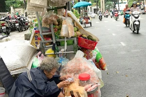 Buôn bán hàng rong trên đường Phạm Ngọc Thạch, quận 1, TPHCM Ảnh: Việt Dũng