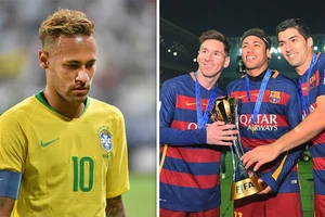 Neymar vẫn nhớ những ngảy vui ỡ Barcelona cvùng Messi và Luis Suarez.