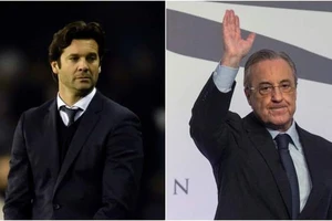 Santiogo Solari và Chủ tịch Florentino Perez