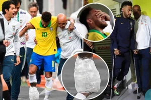 Neymar rơi nước mắt vì chấn thương