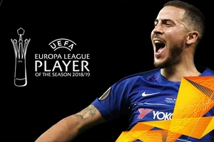 Eden Hazard thắng giải Cầu thủ xuất sắc nhất Europa League